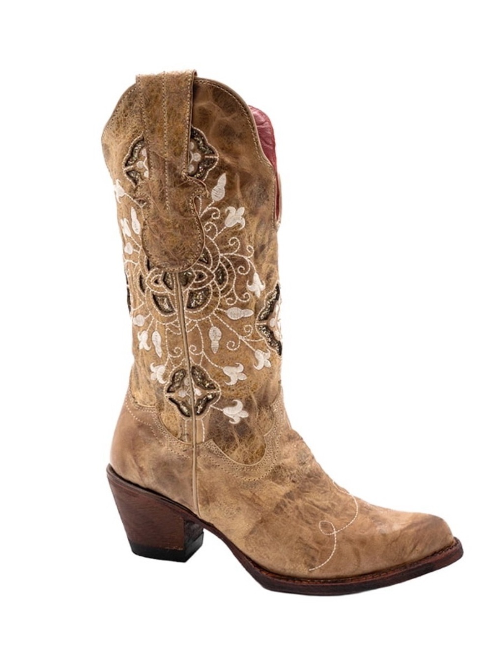 Ferrini Women’s ‘Empress’ Embroidered Western Cowboy Boots Size 7
